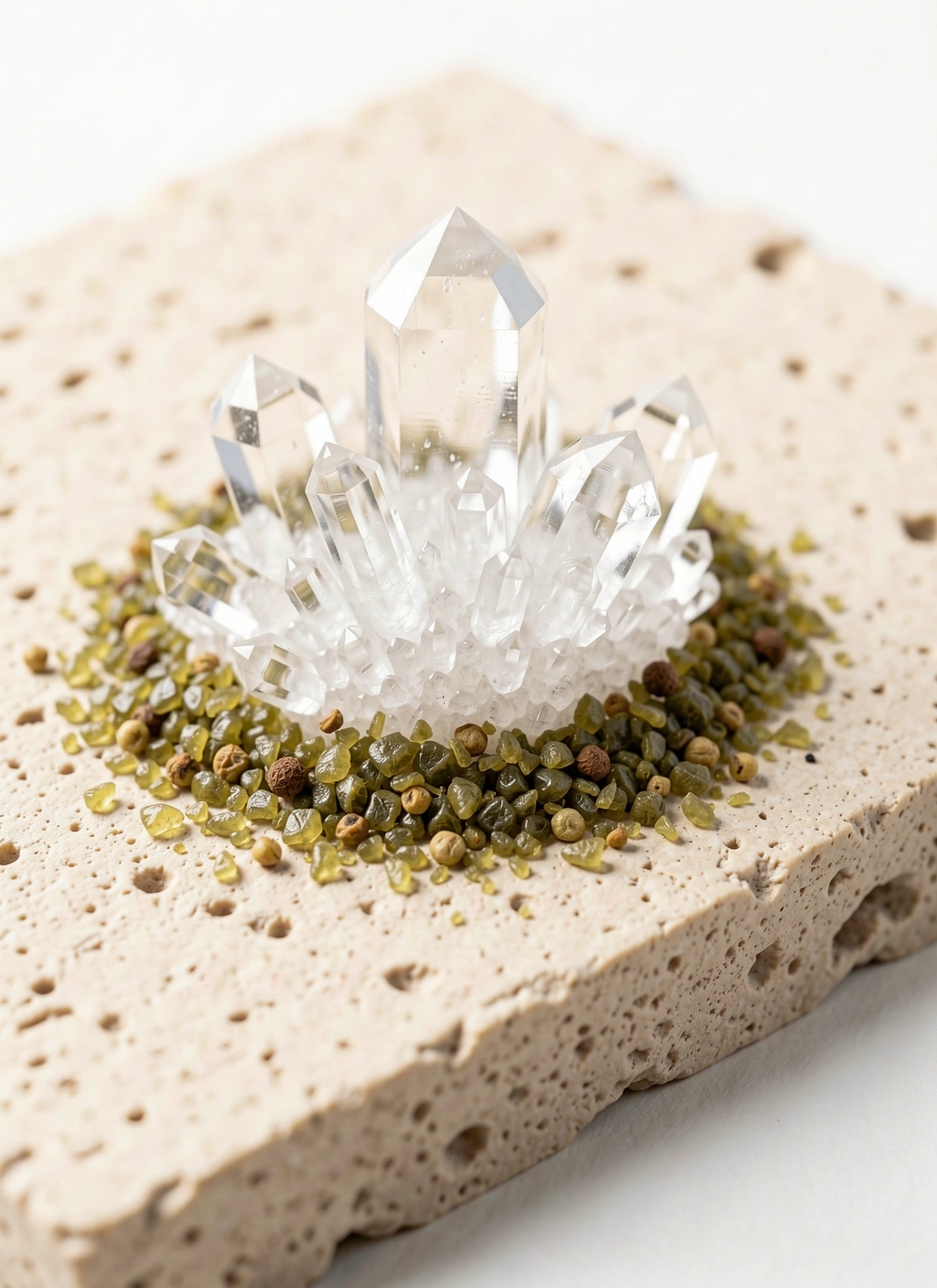 Scientific representation of minerals and herbs